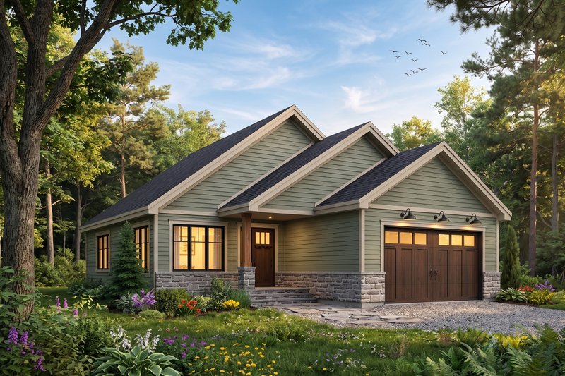 House Plan Design - Exterior - Front Elevation 2 for Craftsman House Plan #23-2903 - 2 bed, 1 bath