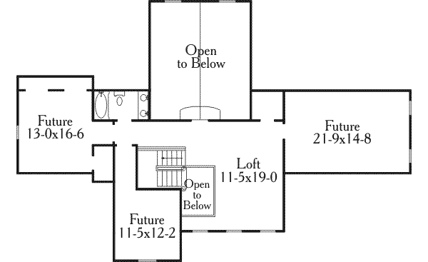 Home Plan - European Floor Plan - Upper Floor Plan #406-180
