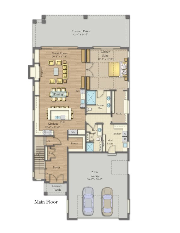 Traditional Floor Plan - Main Floor Plan #1057-40