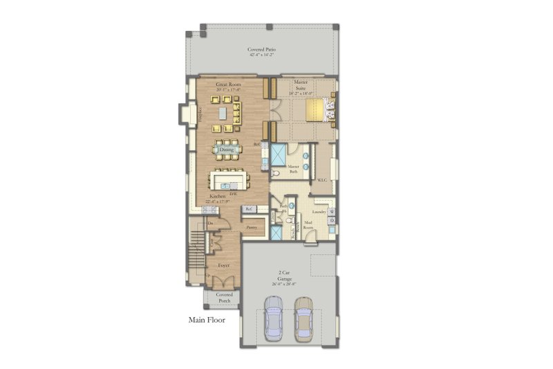 House Design - Floor Plan - Main Floor for Traditional House Plan #1057-40 - 5 bed, 6 bath