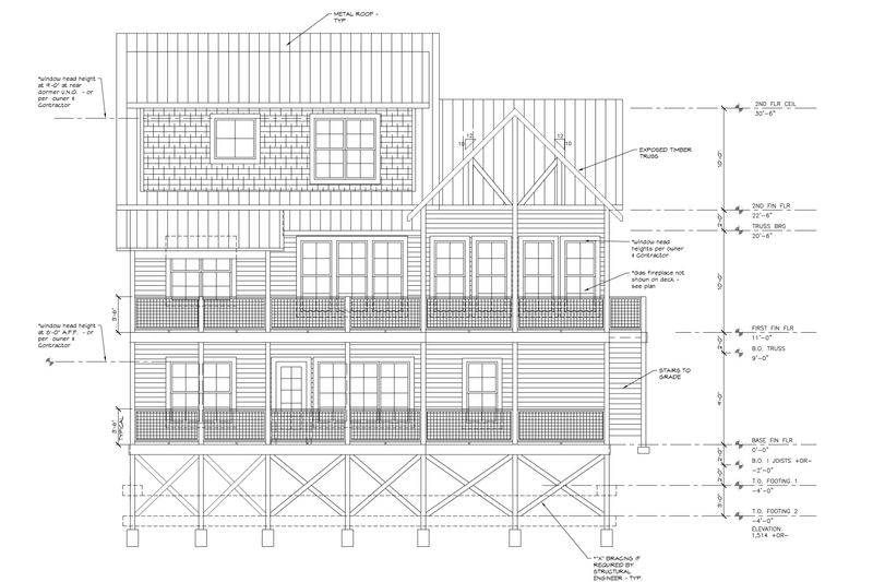 House Plan Design - Exterior - Rear Elevation 1 for Cabin House Plan #123-118 - 5 bed, 5 bath