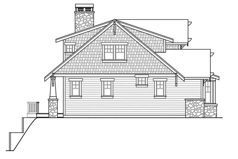 Home Plan - Exterior - Other Elevation for Craftsman House Plan #124-880 - 3 bed, 3.5 bath