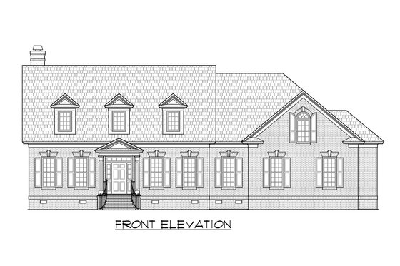 Exterior - Front Elevation 3 for Traditional House Plan #1054-61 - 4 bed, 3.5 bath