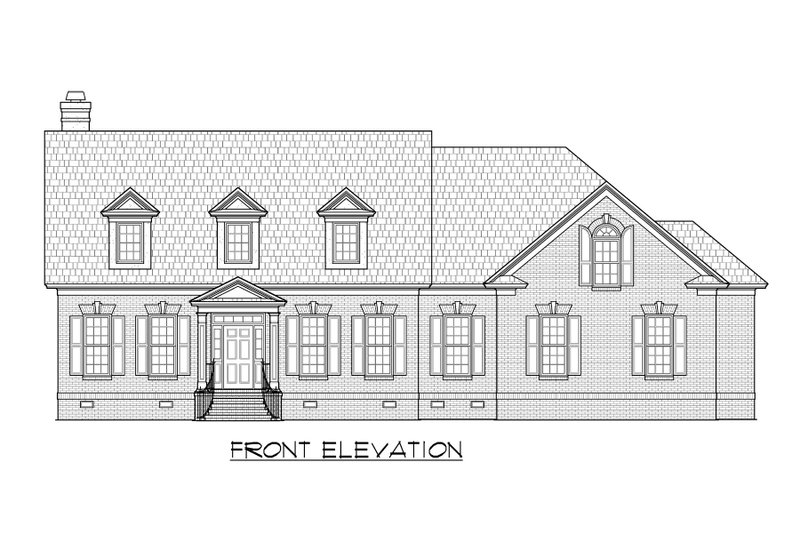 Dream House Plan - Exterior - Front Elevation 3 for Traditional House Plan #1054-61 - 4 bed, 3.5 bath