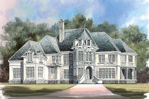 House Blueprint - European Exterior - Front Elevation Plan #119-261