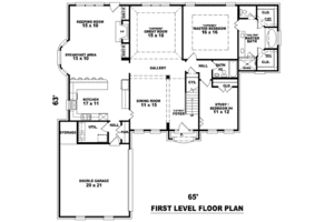 Floor Plan - Main Floor for European House Plan #81-1134 - 3 bed, 3 bath