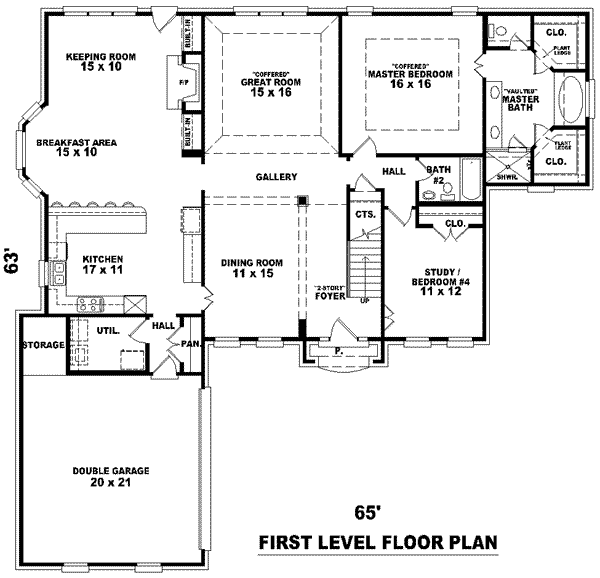 European Floor Plan - Main Floor Plan #81-1134