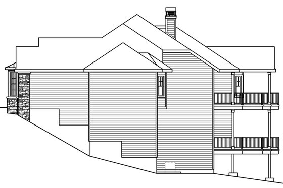 Exterior - Other Elevation 2 for Traditional House Plan #124-671 - 3 bed, 2.5 bath
