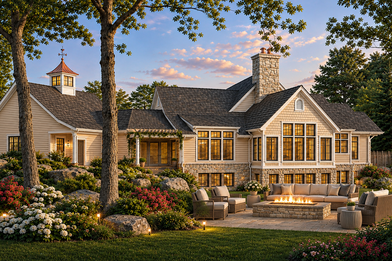 Home Plan - Exterior - Rear Elevation 1 for Country House Plan #928-73 - 4 bed, 4 bath