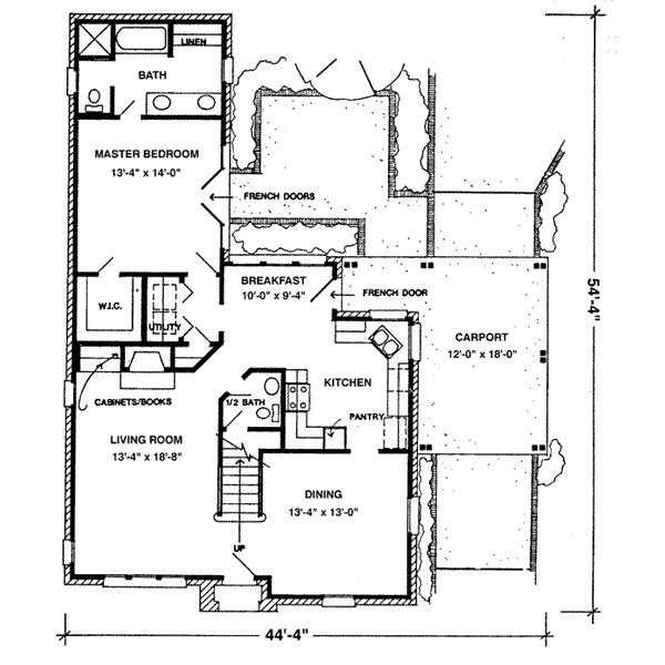 Home Plan - Cottage Floor Plan - Main Floor Plan #410-309