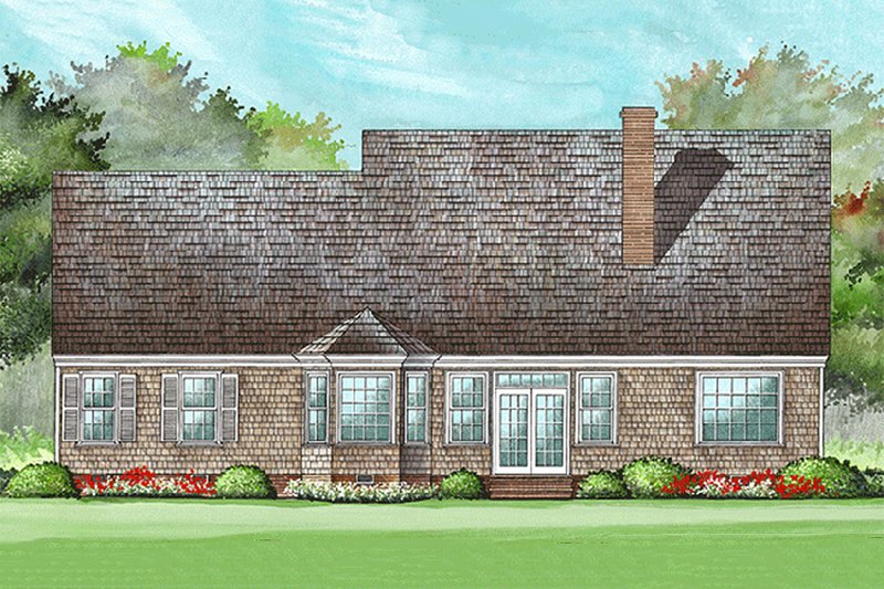 Dream House Plan - Exterior - Rear Elevation for Country House Plan #137-182 - 4 bed, 3 bath