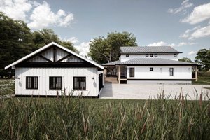 Exterior - Rear Elevation for Farmhouse House Plan #1101-23 - 4 bed, 3 bath