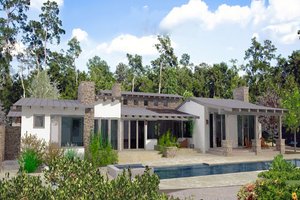 Exterior - Rear Elevation for Modern House Plan #484-9 - 4 bed, 4 bath