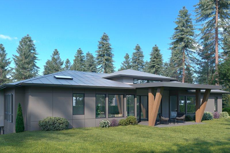 Dream House Plan - Exterior - Rear Elevation for Contemporary House Plan #1066-161 - 4 bed, 4.5 bath