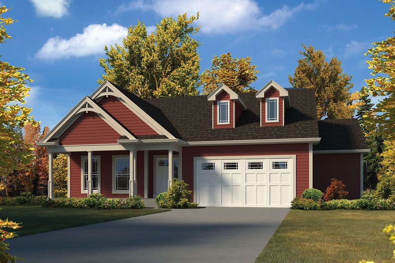Home Plan - Country Exterior - Front Elevation Plan #57-645