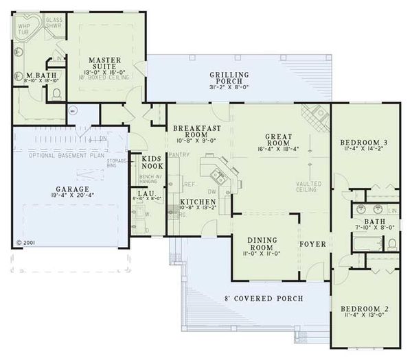 House Plan Design - Traditional Floor Plan - Main Floor Plan #17-2513