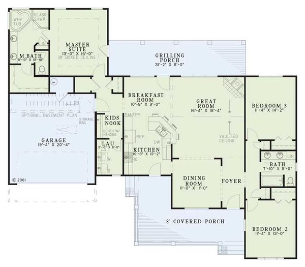 Dream House Plan - Traditional Floor Plan - Main Floor Plan #17-2513