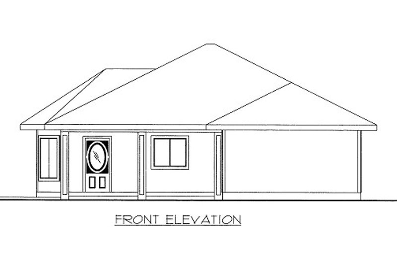 Architectural House Design - Bungalow Exterior - Front Elevation Plan #117-691