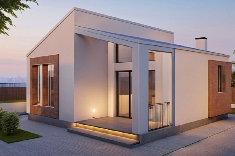 House Plan Design - Contemporary Exterior - Front Elevation Plan #542-14