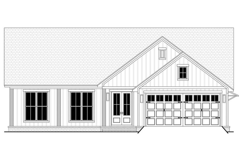 House Blueprint - Exterior - Front Elevation 11 for Farmhouse House Plan #430-428 - 3 bed, 2 bath