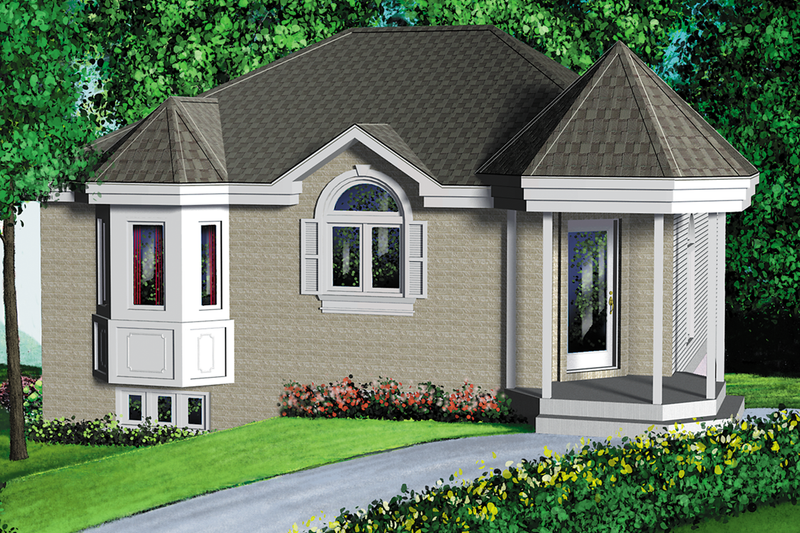 House Blueprint - European Exterior - Front Elevation Plan #25-1003