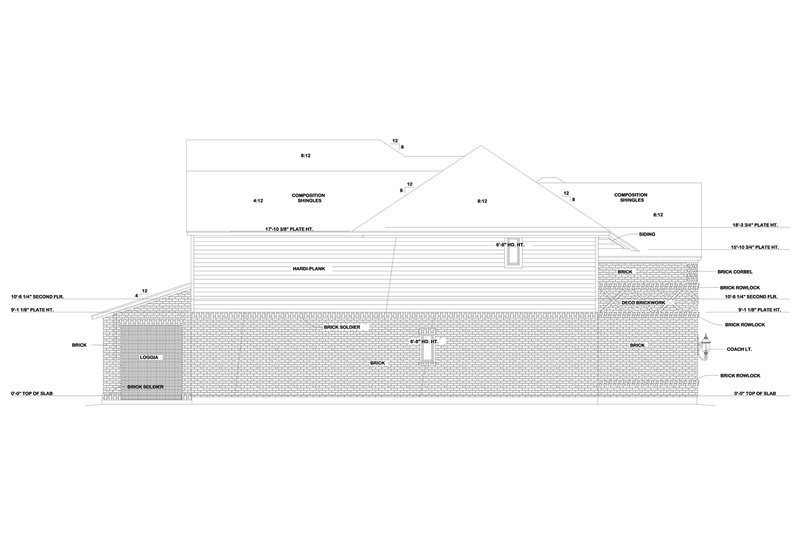 House Blueprint - Exterior - Other Elevation for European House Plan #20-2448 - 4 bed, 3.5 bath