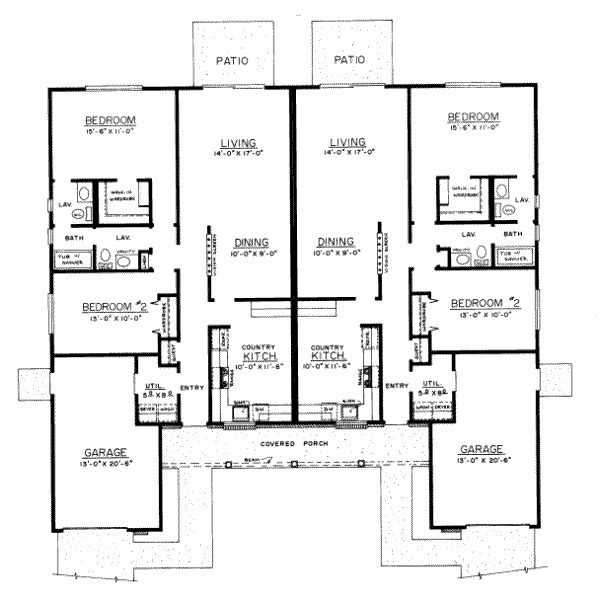 Ranch Floor Plan - Main Floor Plan #303-187