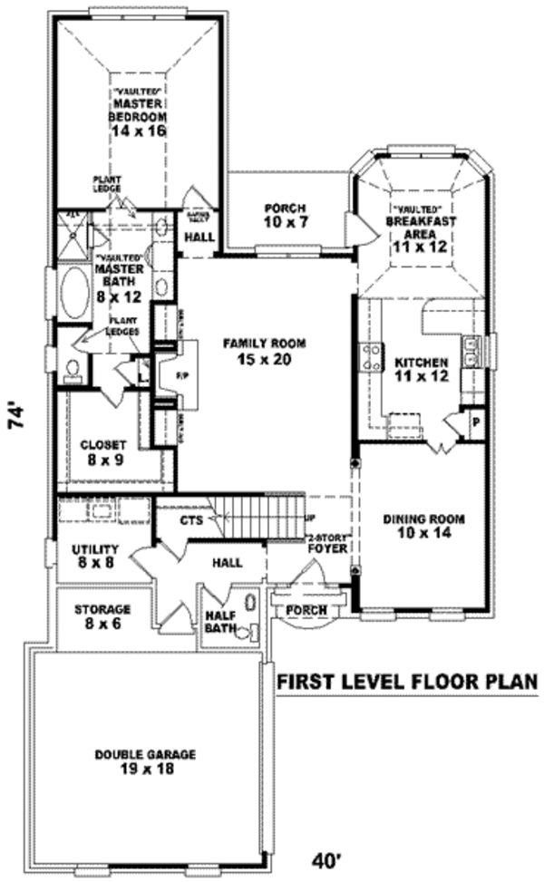 European Floor Plan - Main Floor Plan #81-780