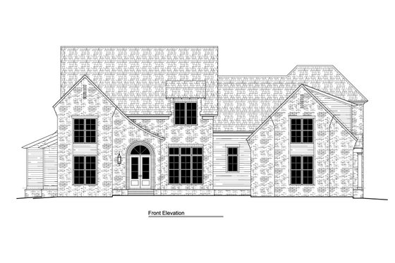 Exterior - Front Elevation 3 for Modern House Plan #1081-15 - 4 bed, 4.5 bath