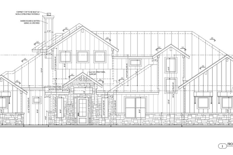 Dream House Plan - Exterior - Front Elevation 3 for Country House Plan #1110-35 - 4 bed, 3 bath
