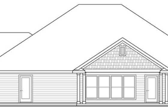 Exterior - Rear Elevation for Craftsman House Plan #124-886 - 4 bed, 2.5 bath