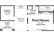 Modern Style House Plan - 0 Beds 1 Baths 487 Sq/Ft Plan #455-609 