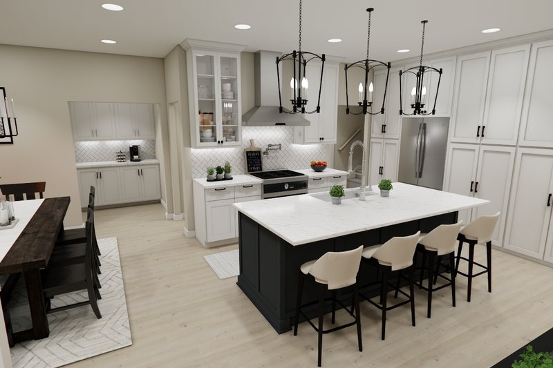 House Blueprint - Interior - Kitchen 1 for Bungalow House Plan #51-1375 - 4 bed, 3.5 bath