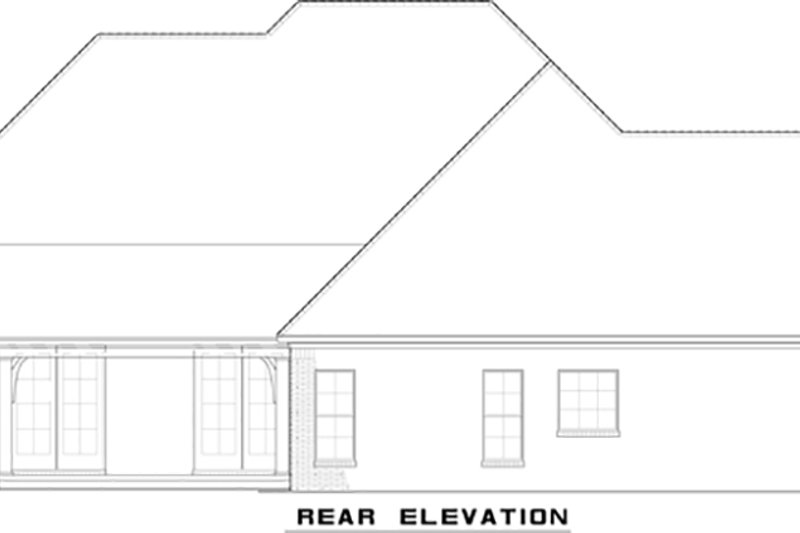 Architectural House Design - Exterior - Rear Elevation for European House Plan #17-2536 - 3 bed, 2.5 bath