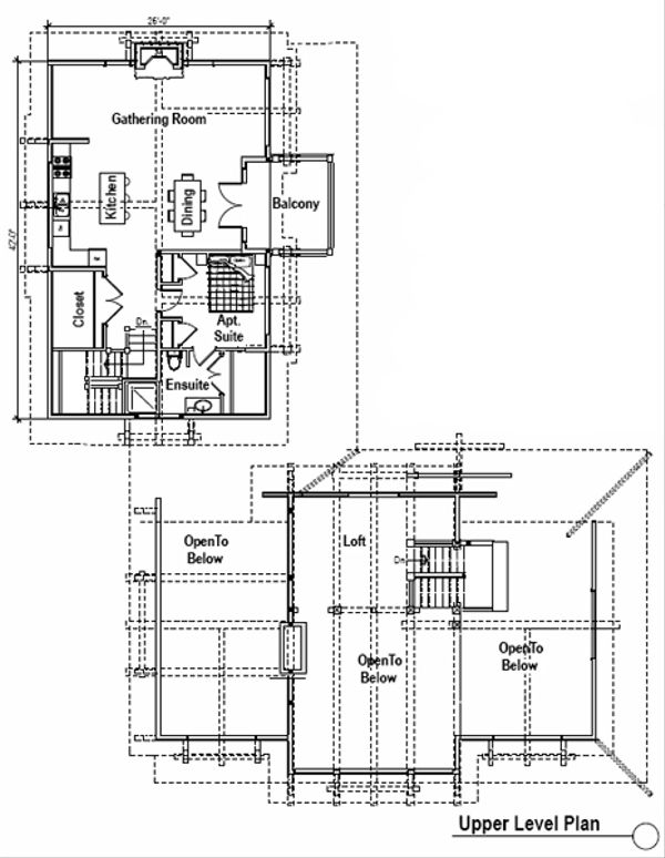 Craftsman Floor Plan - Upper Floor Plan #451-14