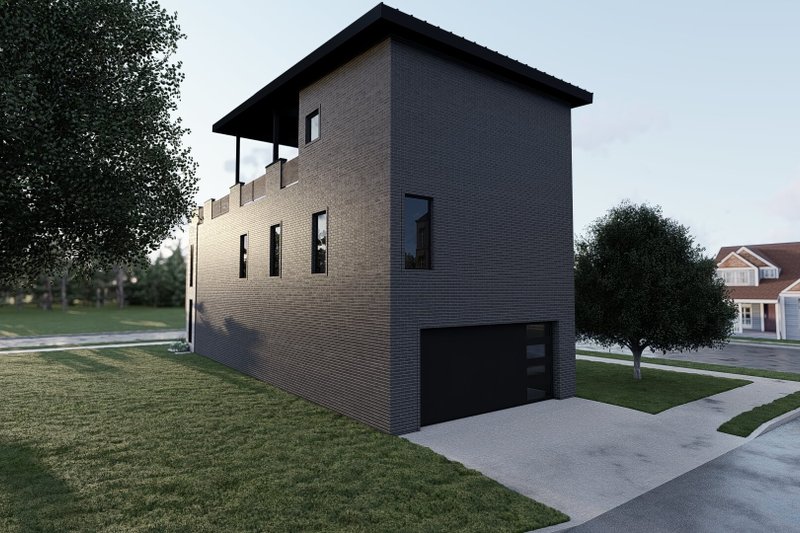 Home Plan - Exterior - Rear Elevation for Modern House Plan #923-422 - 3 bed, 4 bath