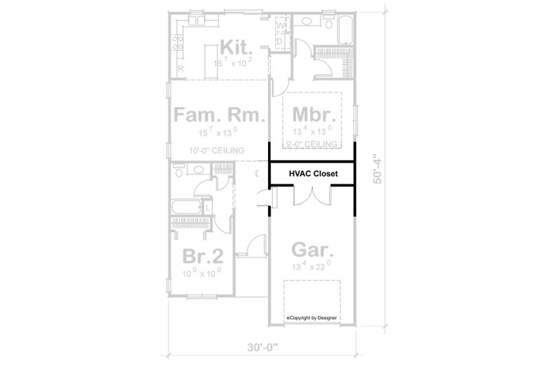 Dream House Plan - Floor Plan - Other Floor for Traditional House Plan #20-1698 - 2 bed, 2 bath