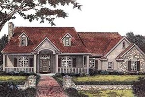 Country Exterior - Front Elevation Plan #310-561