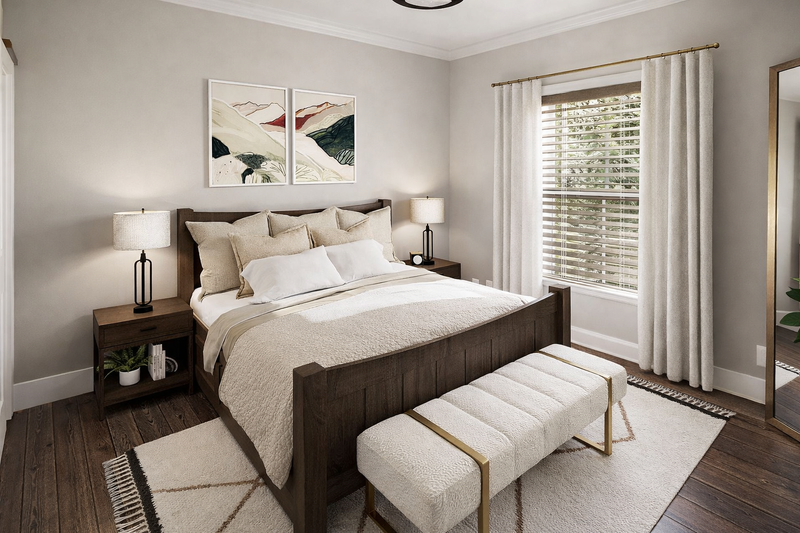 House Blueprint - Interior - Bedroom for Traditional House Plan #44-308 - 6 bed, 4 bath