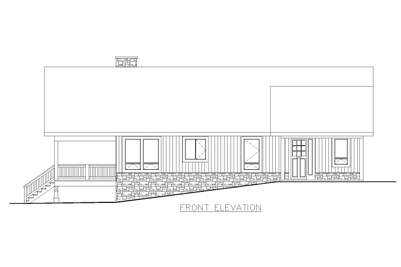House Design - Exterior - Front Elevation 3 for Craftsman House Plan #117-1028 - 2 bed, 1.5 bath