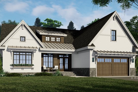 Exterior - Front Elevation 4 for Farmhouse House Plan #51-1231 - 3 bed, 2.5 bath