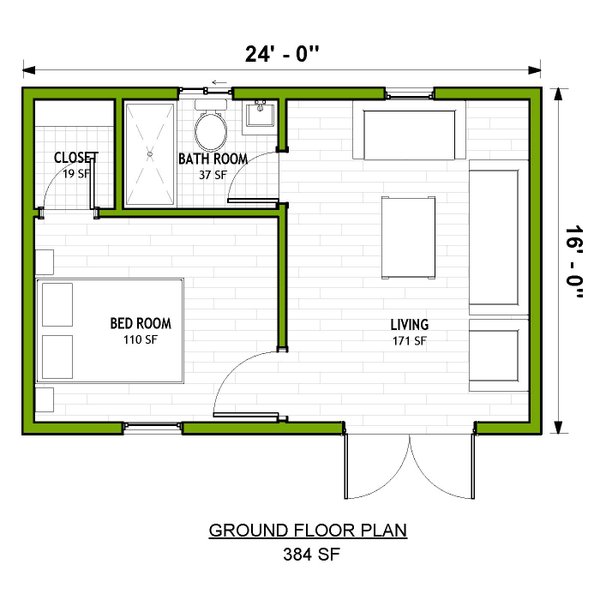 Architectural House Design - Cottage Floor Plan - Main Floor Plan #1106-197