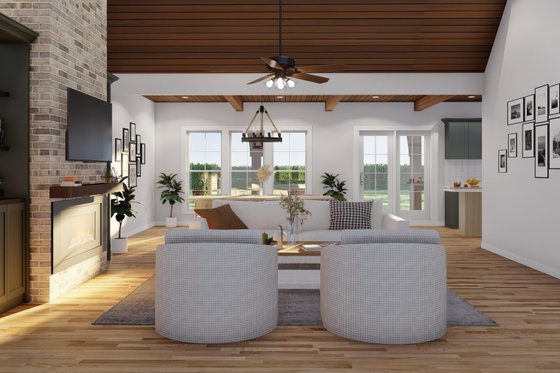 Interior - Family Room 6 for European House Plan #17-2483 - 3 bed, 2 bath