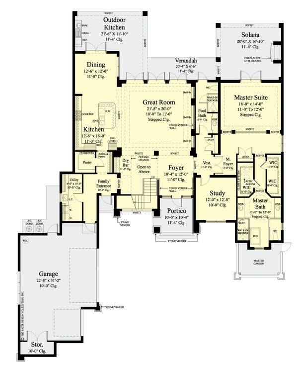 Home Plan - Contemporary Floor Plan - Main Floor Plan #930-461