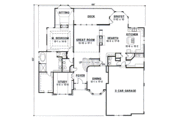European Style House Plan - 4 Beds 5 Baths 3423 Sq/Ft Plan #67-440 