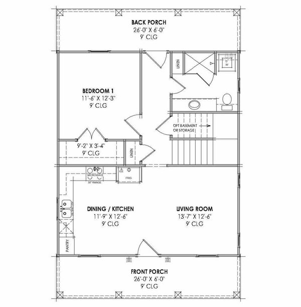 Dream House Plan - Bungalow Floor Plan - Main Floor Plan #1096-168