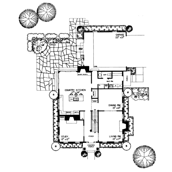Dream House Plan - Colonial Floor Plan - Main Floor Plan #72-370
