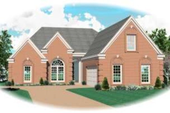 Exterior - Front Elevation for European House Plan #81-1104 - 3 bed, 3 bath