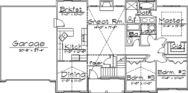 Home Plan - Traditional Floor Plan - Main Floor Plan #31-115