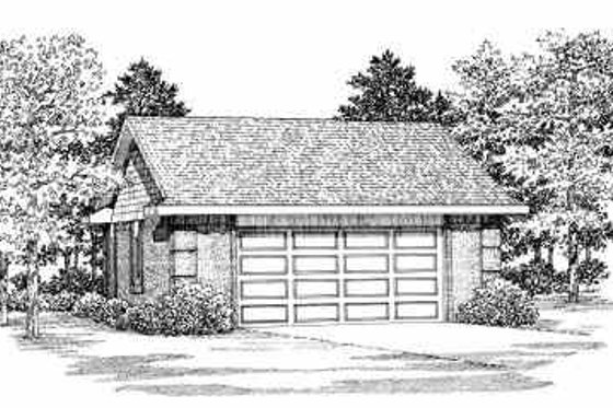 Exterior - Front Elevation for European House Plan #72-291, 0 bath